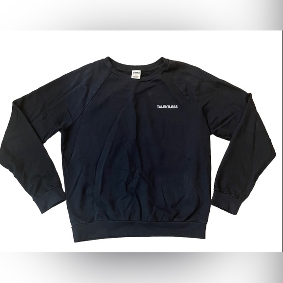 NWOT Talentless Men’s Lightweight Black Crewneck size M - Picture 1 of 3